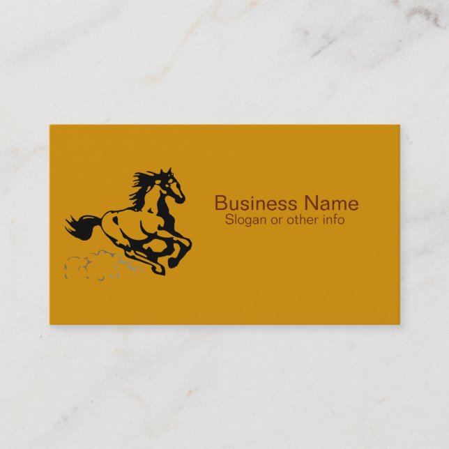 Tarjeta De Visita Caballo silvestre y libre (Anverso)