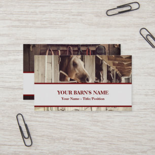 Tarjeta De Visita Caballo simple fotocéntrico / ecuestre