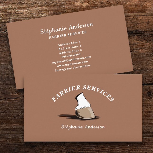 Tarjeta De Visita Caballo y ferry (Horse & Farrier Business Card)