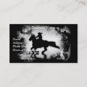 Tarjeta De Visita caballo y jinete galopantes del Occidental-estilo