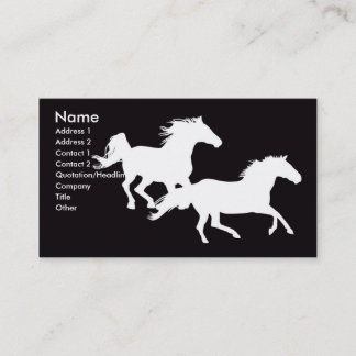 Tarjeta De Visita caballos