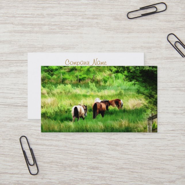 TARJETA DE VISITA CABALLOS (Anverso/Reverso In Situ)