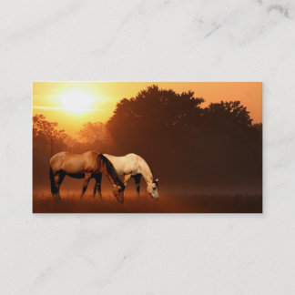 Tarjeta De Visita Caballos de la salida del sol