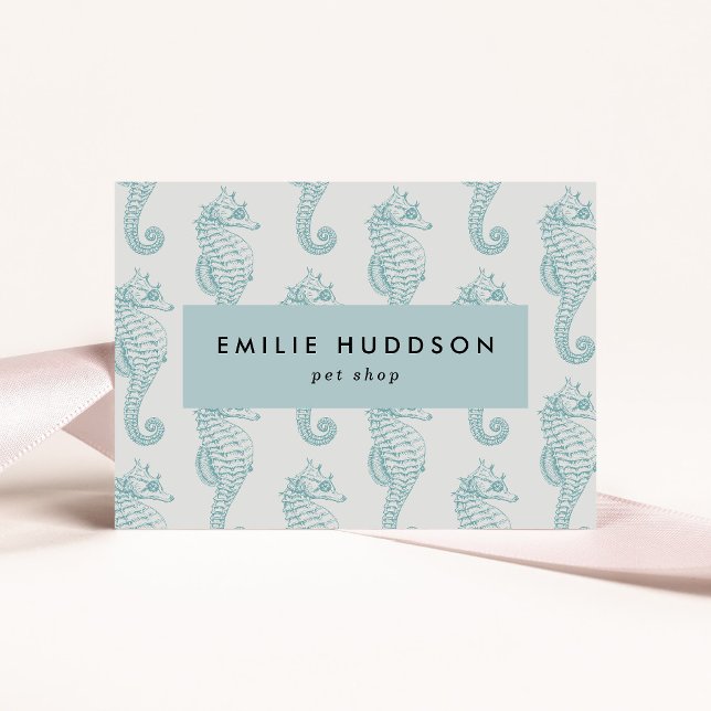 Tarjeta De Visita Caballos de mar tropicales, Fish Shop, Mascota Sho (Subido por el creador)