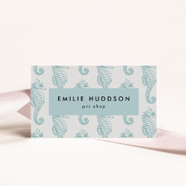 Tarjeta De Visita Caballos de mar tropicales, Fish Shop, Mascota Sho