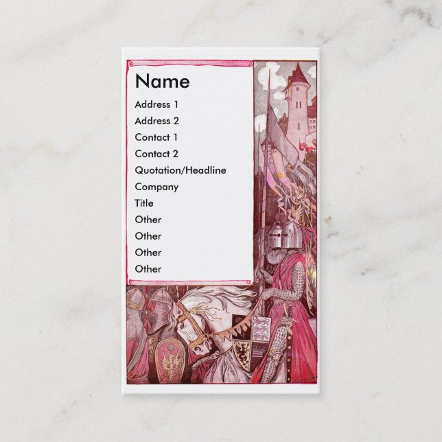 Tarjeta De Visita Caballos de montar a caballo de los caballeros que (Anverso)