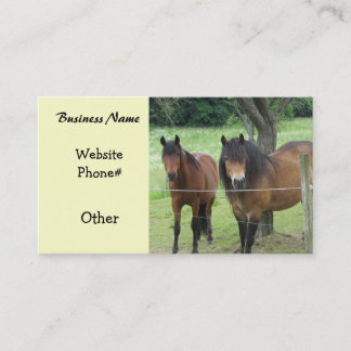 Tarjeta De Visita Caballos en el Campo