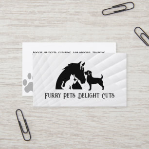 Tarjeta De Visita Caballos Perro Gatos Peluquero de Animales