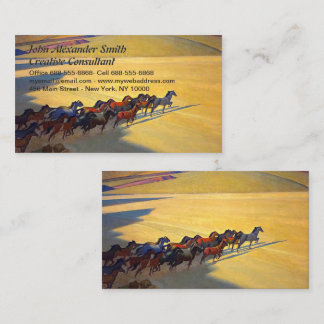 Tarjeta De Visita Caballos salvajes de Nevada por Maynard Dixon