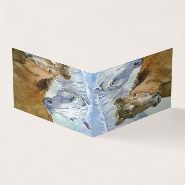 Tarjeta De Visita Caballos y ponis (Exterior)