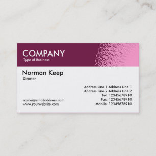 Tarjeta De Visita Cabecera de color decorada - Rosa y Crimson 6F113F