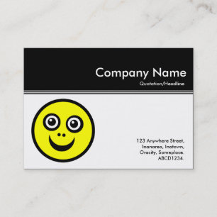 Tarjeta De Visita Cabecera de color III - Negro - Cara sonriente