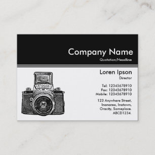 Tarjeta De Visita Cabecera de color III v2 - Negro - Cámara de época