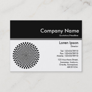 Tarjeta De Visita Cabecera de color III v2 - Negro - Op Art