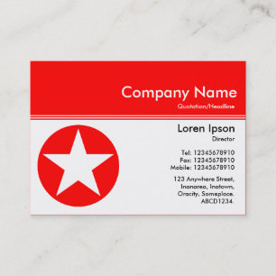 Tarjeta De Visita Cabecera de color III v2 - Rojo - Estrella