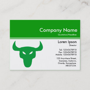 Tarjeta De Visita Cabecera de color III v2 - Verde - Acero