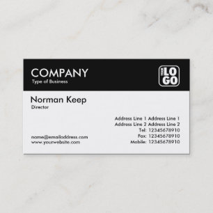 Tarjeta De Visita Cabecera de color (logotipo) - Blanco y negro