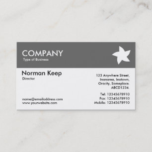 Tarjeta De Visita Cabecera de color (logotipo) - Gris