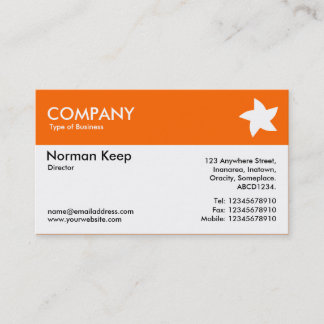 Tarjeta De Visita Cabecera de color (logotipo) - Naranja