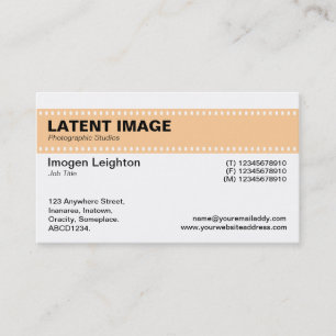 Tarjeta De Visita Cabecera de tira de película - Arena y blanco