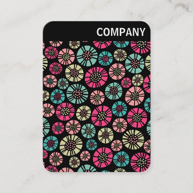 Tarjeta De Visita Cabecera V - Flores abstractas 031023 (Anverso)