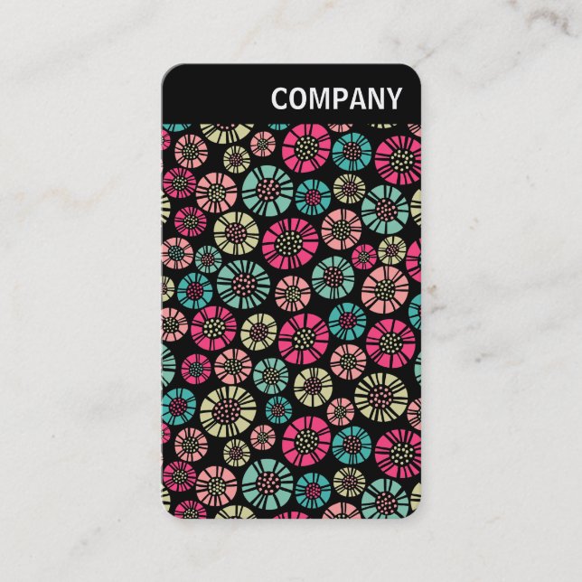 Tarjeta De Visita Cabecera V - Flores abstractas 031023 (Anverso)