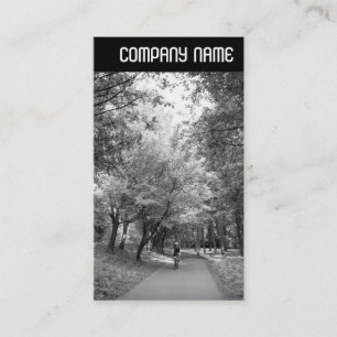 Tarjeta De Visita Cabecera V - Forma de ciclo B&W