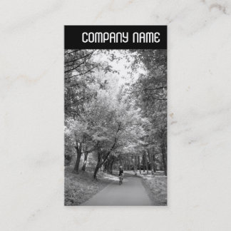 Tarjeta De Visita Cabecera V - Forma de ciclo B&W