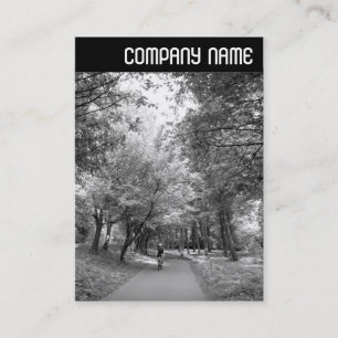 Tarjeta De Visita Cabecera V - Forma de ciclo B&W