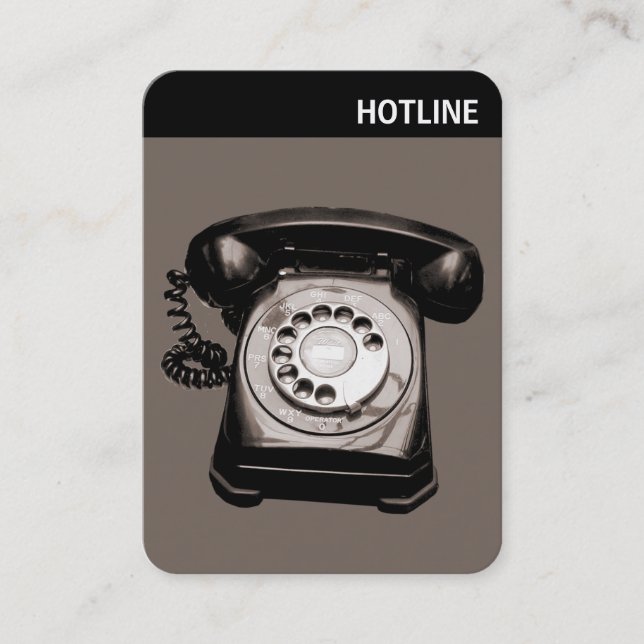 Tarjeta De Visita Cabecera V - Foto - Línea caliente - Tonos cálidos (Anverso)