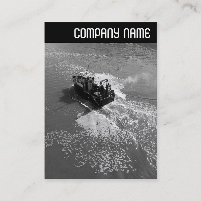 Tarjeta De Visita Cabecera V - Pequeño arrastrador de pesca (Anverso)
