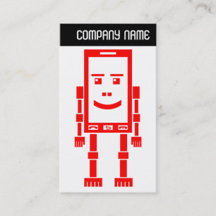 Tarjeta De Visita Cabecera V - Robo-Phone - Rojo