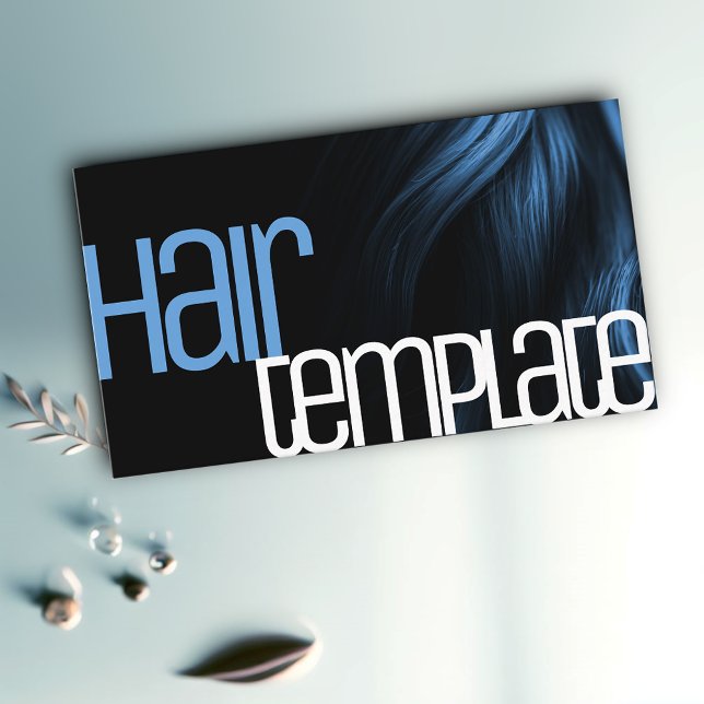 Tarjeta De Visita Cabello Azul Moderno Estilo Elegante Guay Hairdres (Subido por el creador)