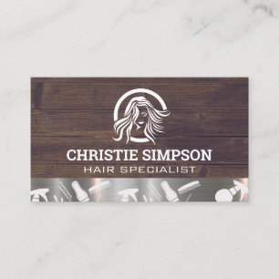 Tarjeta De Visita Cabello de afluencia Herramientas de estilo Ma