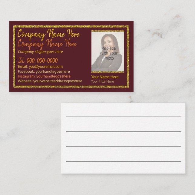 Tarjeta De Visita Cabello de la industria de la belleza, uñas, maqui (Anverso / Reverso)