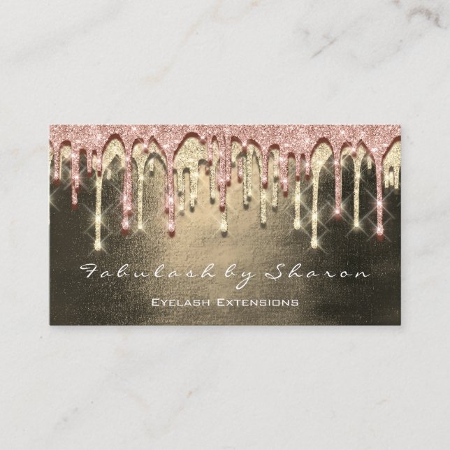 Tarjeta De Visita Cabello de maquillaje Artista 3D Efecto Dritas Ros (Anverso)