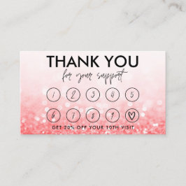 Tarjeta De Visita Cabello de maquillaje rosa caliente gracias tarjet