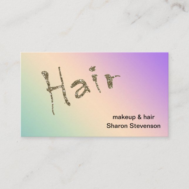 Tarjeta De Visita Cabello, estilista, personalizado (Anverso)