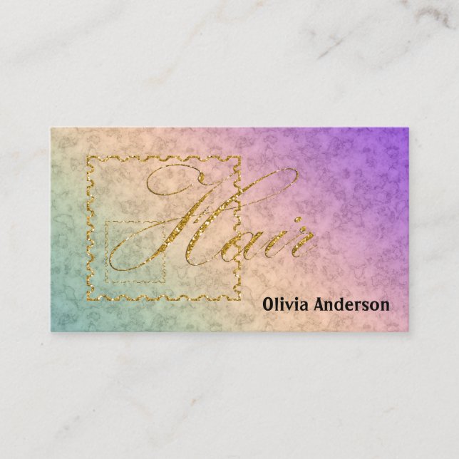 Tarjeta De Visita Cabello, estilista, personalizado (Anverso)