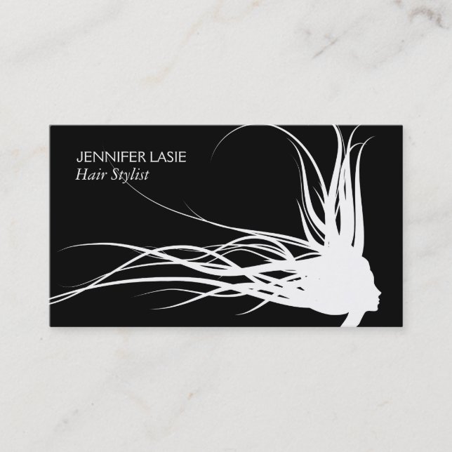 Tarjeta De Visita Cabello Fluyente (Anverso)