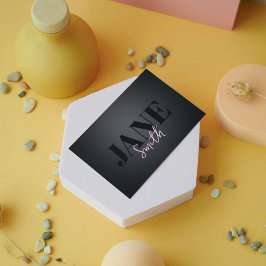 Tarjeta De Visita Cabello trenzado rosa caliente