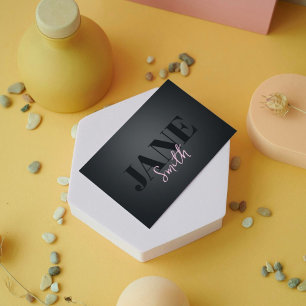 Tarjeta De Visita Cabello trenzado rosa caliente