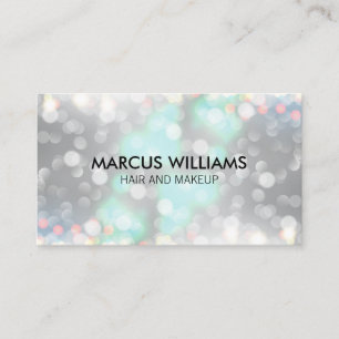 Tarjeta De Visita Cabello y maquillaje de Bokeh