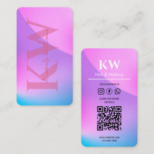 Tarjeta De Visita Cabello y maquillaje - Personalizado
