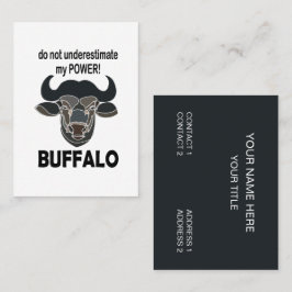 Tarjeta De Visita Cabeza de búfalo Bison Búfalo animal