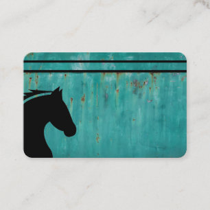 Tarjeta De Visita Cabeza de caballo Metalizado oxidada con cabeza ne