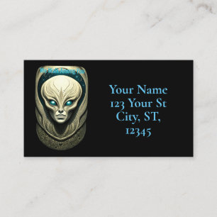 Tarjeta De Visita Cabeza de cráneo de Alien Thunder_Cove