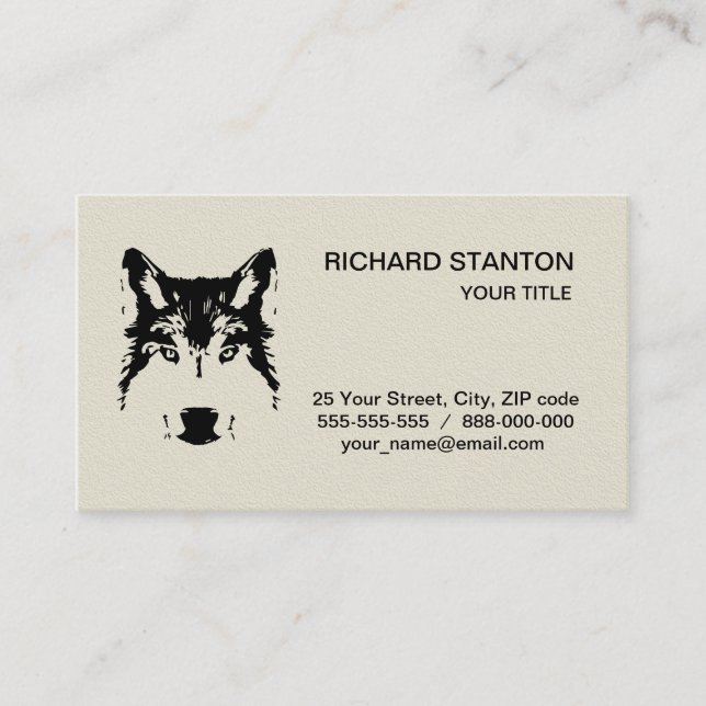 Tarjeta De Visita Cabeza de lobo (Anverso)