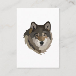 Tarjeta De Visita Cabeza de lobo Animal Gray Wilf Wolf
