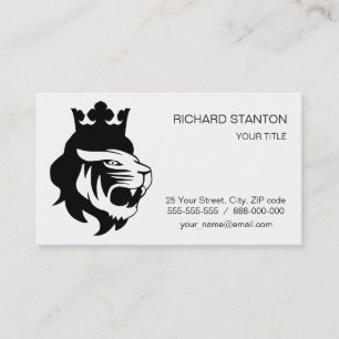 Tarjeta De Visita Cabeza de rey león